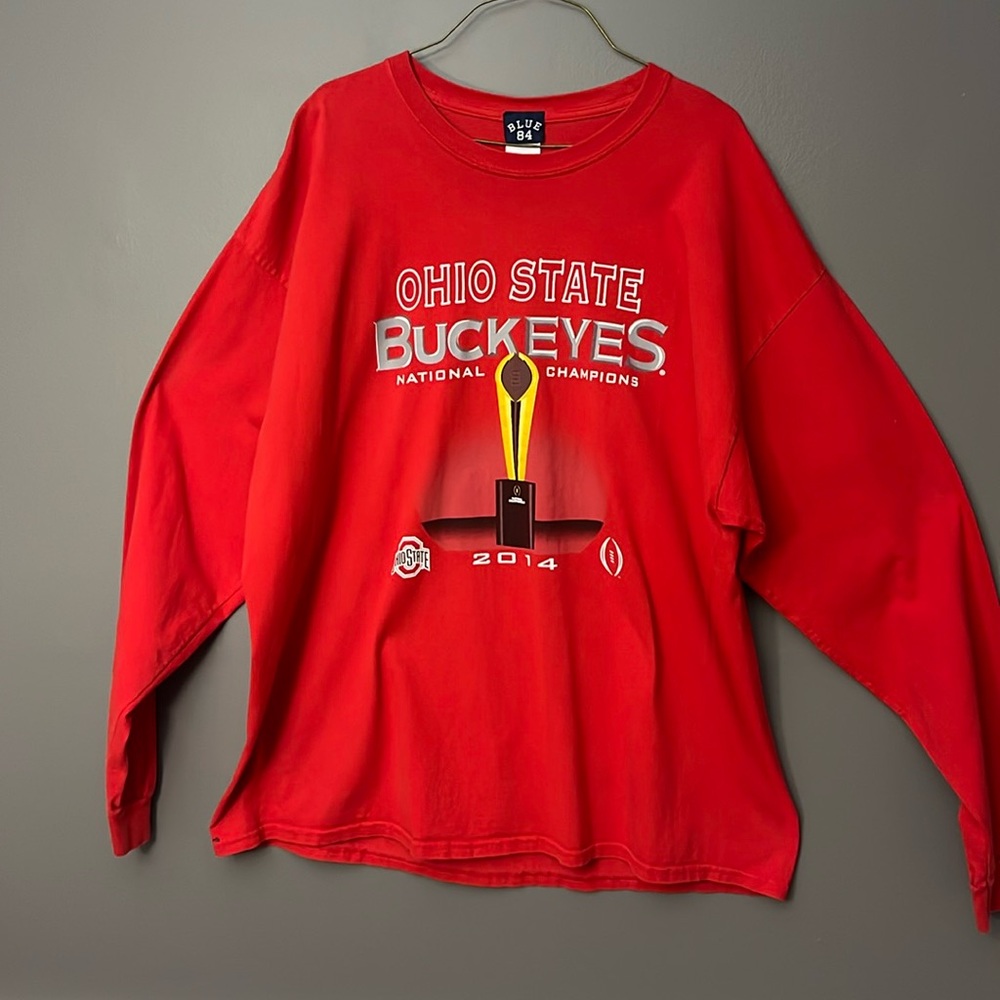 Blue 84 Ohio State 2014 Championship Long Sleeve Shirt Men’s - Size XXL - Red